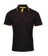 PR618 Premier Contrast Coolchecker® Piqué Polo Shirt Black / Sunflower colour image